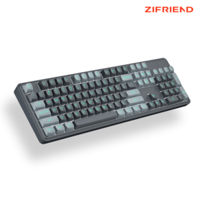 ZIFRIEND ZT104 LED 유선 게이밍 기계식 커스텀 키보드 리니어 저소음 은축 롤 게임키보드 무한입력 핫스왑 PBT키캡 무음축 일반형