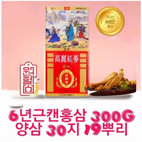 양삼 6년근캔홍삼 300g 양삼 30지 검사품 캔홍삼 건홍삼, 1개