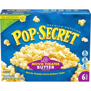 3.2 Ounce (Pack of 6) Movie Theater Butter Pop S 3.2 온스(6개 팩) 영화관 버터 팝 시크릿 전자레인지 팝콘 영화관 버터 맛 3