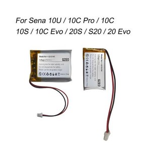 Sena 블루투스 헬멧 헤드폰 배터리 교체 10U 10C Po 10S Evo 20S S20 20S Evo, 6) S20 130mAh