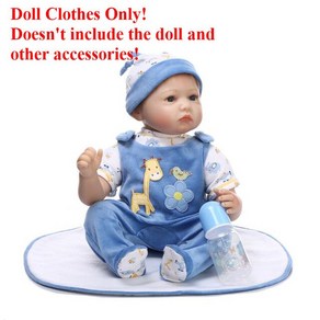 [브리튼] 리본돌 Baby 인형 옷 변경 아기 22 인치 사랑 애착인형 신생아, [01] Fits 5557cm doll, [05] 8, 1개