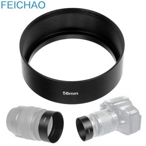 카메라 렌즈후드 호환 캐논 니콘 소니 DSLR 카메라 렌즈 보호기 범용 메탈 후드 40.5mm 49mm 52mm 77mm, 01 52mm, 1개