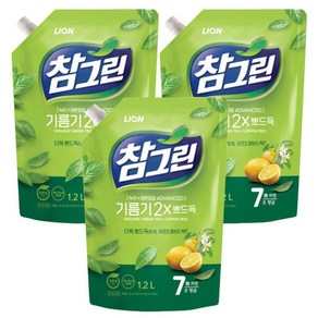 참그린 녹차수 리필1.2kg x3개 주방세제, 3개, 1.2kg