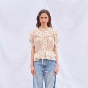 Fill Chiffon Ribbon Blouse (Flowe)