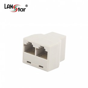 [LANsta]아이보리 커플러 8P8C Y형 1대2 RJ-45 CAT.5E 보급형 핀타입[40029], 1개, 23mm