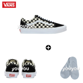 [Vic] 반스 Vans 볼트 og 올드스쿨 Lx 체커보드 블랙 + 국산 페이크삭스 1P