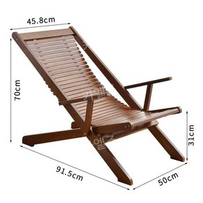썬베드 원목 비치 의자 호텔 테라스 야외, A. Tewage 안락의자(조절불가 등받이), 1개