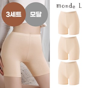 몽드엘 여성 모달 네모팬티 3종 세트 M~2XL