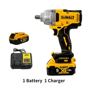 Dewalt DCF892 임팩트 렌치 812N.m 토크 브러시리스 전기 1/2 무선 자동차 스크루 드라이버 20V 배터리 공, 01 1 Battey 1 Chage, 03 영국, 1개
