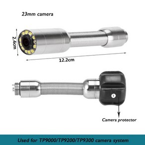 HD 1000 TVL 카메라 헤드 방수 스테인레스 스틸 산업용 파이프라인 내시경 하수도 검사 카메라 23mm, 1개, 한개옵션0