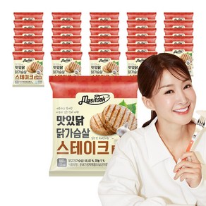 [랭킹닭컴] 맛있닭 닭가슴살 스테이크 갈릭 100gX30팩(3kg), 단품, 30개, 100g