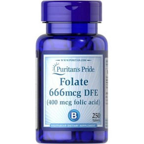 퓨리탄의 프라이드 엽산 400mcg 250탭, 청교도의 자존심 엽산 400mcg 250정, 1개, 250정