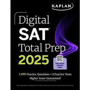 (영문도서) Digital SAT Total Pep 2025 with 2 Full Length Pactice Tests 1 000+ Pactice Questions and... Papeback, Kaplan Publishing, English, 9781506293011