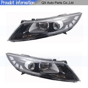 자동차 라이트 CAPQX 한 쌍의 앞 범퍼 헤드 램프 KIA K5 Optima 2011 2012 2013, [01] 2pcs left and ight, 1개