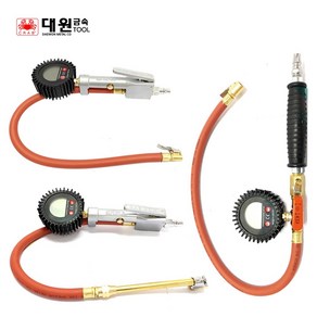 대원금속 디지털 타이어게이지 DW-101DA 집게굿지 220psi 국산 공기압측정기