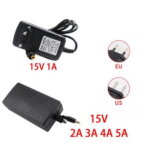 AC DC 어댑터 15 V 전원 공급 장치 15 V 1A 2A 3A 4A 5A 범용 전원 공급 장치 어댑터 충전기 LED 스트립 램프 cctv 셋톱 박스, EU_15V  4A, 1개