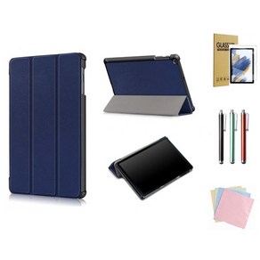 갤럭시탭A8 26.67cm 북커버 케이스 SM-X200 X205+강화유리필름+터치펜+클리너