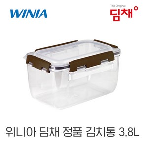 정품 딤채 김치통 위니아 김치냉장고 용기 투명 3.8리터 WD133874, 1개