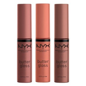 NYX 메이크업 버터 글로스 논스티키 립글로스, 슈가 하이 스파이크 토프 버터스코치, 1개, 8ml