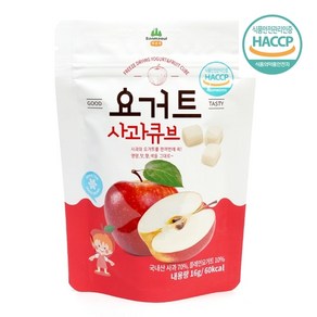 동결건조 사과칩 과일칩 건조칩 요거트 사과 큐브 16g, 1개