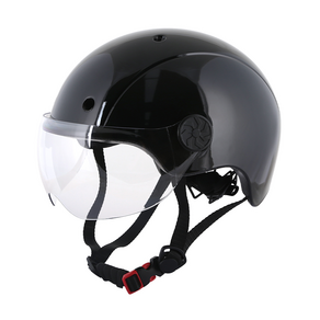 YEMA 반모 선그라스 바이크 헬멧, 유광블랙 helmet0809BB