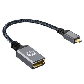 HDMI to Mico HDMI 젠더 4K 노트북 포터블 모니터, Mini HDMI to HDMI, 정방향 RL027, RL027, 1개