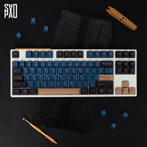 GMK New 블루사무라이 키캡 PBT 체리 5면 염료승화 영어각인(129키)