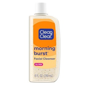 Clean & Clea Moning Bust 오일 프리 페이셜 클렌저 브라이트닝 비타민 C 인삼 부드러운 데일리 페이스 워시 포함 모든 타입용 저자극성 236.6ml(8온스), 1개