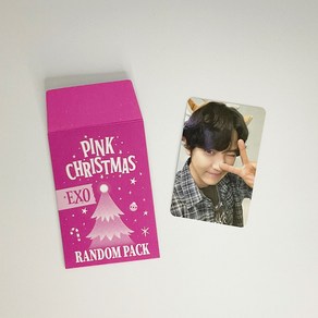 엑소 찬열 2023 핑크 크리스마스 포토카드 포카 EXO CHANYEOL 2023 PINK CHRISTMAS PHOTOCARD 2