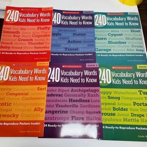 240 Vocabulay Wods Kids Need to Know Books 6종 풀세트 - Gades 1-6