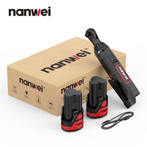 NANWEI 미니 12V/45NM 라쳇 스패너 / Type-C 커넥터 / 다목적 임팩트 스패너 / 2.0ah 배터리, NW8398-2C, 1개, 1) NW8398-2C