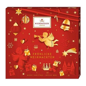 니더레거 크리스마스 어드벤트 캘린더 초콜릿 168g Niedeegge Advent Calenda, 1개, 없음