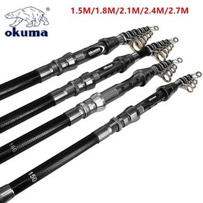 OKUMA 카본 락 로드 세라믹 가이드 링 물방울 스피닝 휠 낚싯대 1.5M 2.1M 2.7M, 04 1.5M, 01 라이트 그레이