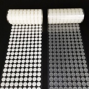 벨크로 테이프 찍찍이 밴드 타이 100 쌍 101520mm 자체 접착 도트 투명 패스너 강력한 접착제 스티커 라운드 동전 후크 및 루프, 투명한, 10mm, 1개