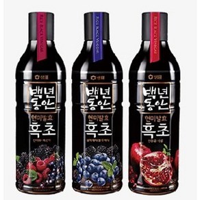 샘표 백년동안 흑초 복분자 석류 블루베리, 1세트, 2.7L