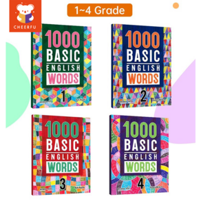 4 Books/set 1000 Basic English Wods 어린이를 위한 워크북 대화형 1학년 학습 교육 책자, 4 books 1000 English Wods