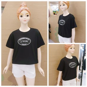 [소이주니어]논현점 24년여름신상 ** 얇고 시원한소재 ** 팔길이 4부 크롭 스트링티 ** 마네킹 키 155 11호 착용 **
