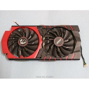 MSI NVIDIA 지포스 GTX970 게이밍 4G 비디오 카드용 오리지널 방열판 쿨러 냉각 선풍기 F38 58mm x 4 장착 구멍 6 핀, 1개