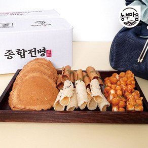 장터할매 옛날 고급 전병 1kg 센베이 전병 과자 선물세트, 3개