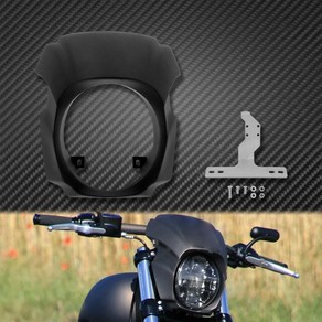 할리 softail 브레이크 아웃 fxbrs fxbr 2018-2022 전조등 페어링 커버 글로스 윈드 실드 ABS