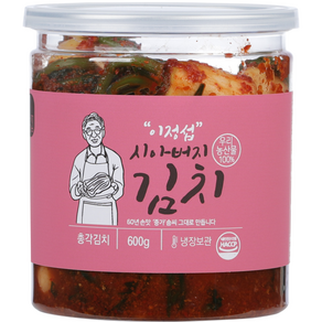 [국내산] 이정섭 시어버지 총각김치 캔시머 600g, 1개