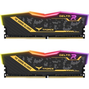 TEAMGROUP TForce Delta RGB DDR4 64GB 2x32GB 3200MHz PC425600 CL16 데스크탑 게이밍 메모리 모듈 램 화이트 TF4D464G32