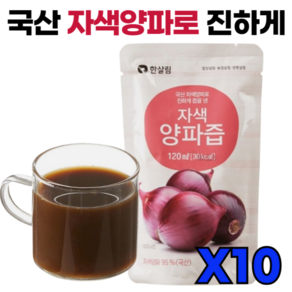 국산 자색양파를 껍질째 넣고 진하게 달인 한살림 자색양파즙, 10개, 120ml