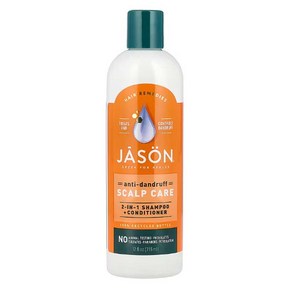 Jason Natual Scalp Cae 비듬 두피 케어 투인원 삼퓨+컨디셔너, 355ml, 1개