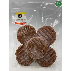 Halal Fozen Beef Buge Patty 할랄 냉동 소고기 버거 패티, 1개, 500g