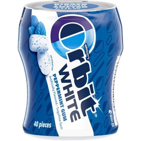 ORBIT WHITE Peppermint Sugarfree Gum 40 Piece Bottle