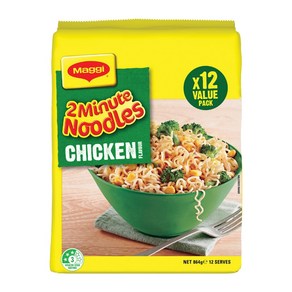 Maggi 매기 2분 인스턴트 치킨맛 라면 12개입 2 Minute Instant Chicken Noodles, 1개