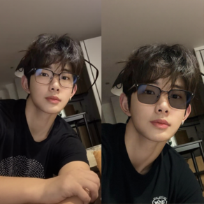 자외선에 변하는 틴트안경 패션 변색 블루라이트차단안경