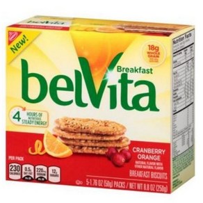 Nabisco belVita 조식 비스킷 크랜베리 오렌지 - 5개(3개 팩)