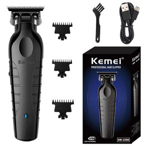 바버샵 인테리어 Kemei 2299 전문 전기 이발사 트리머 헤어, [01] With box, 01 With box, 1개